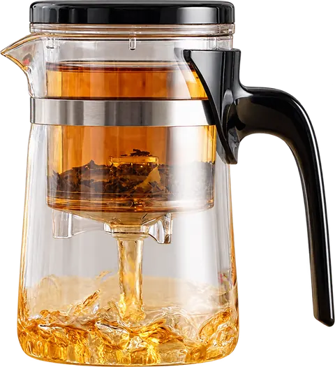 Easy Gongfu 500ml Glass Teapot with Infuser for Quick Tea Brewing # 32211