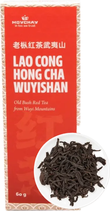 Black Tea LAO CONG HONG CHA, Old Bush Red Tea from Wuyi Mountains, Chinese tea from Wuyi, Fujian Province (Red Tea), 60g