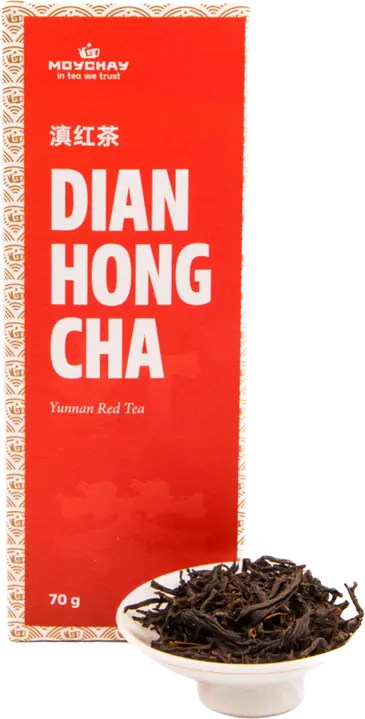 Black Tea DIAN HONG CHA, Chinese tea from Yunnan Province (Red Tea), 70g, 7g
